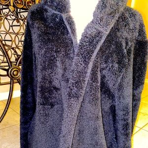 Hooded Sherpa cardigan PINK